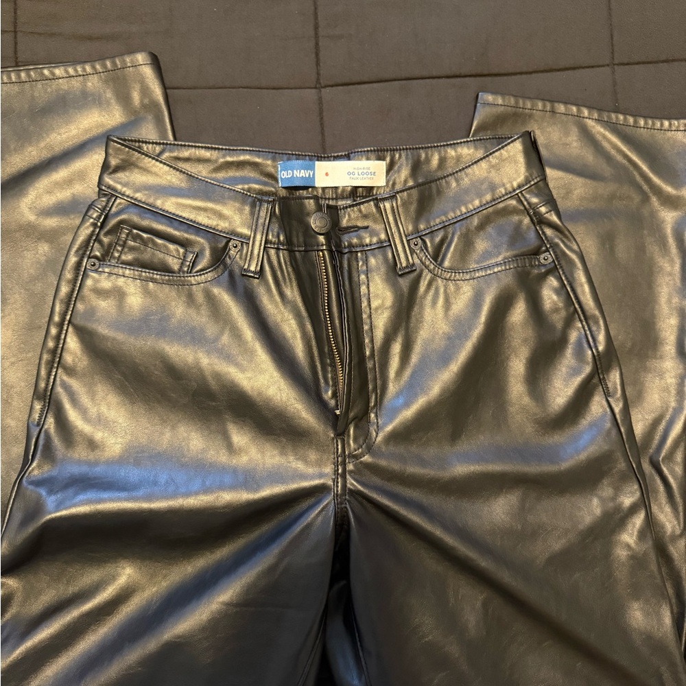 Old Navy High-Rise Faux Leather Pants
